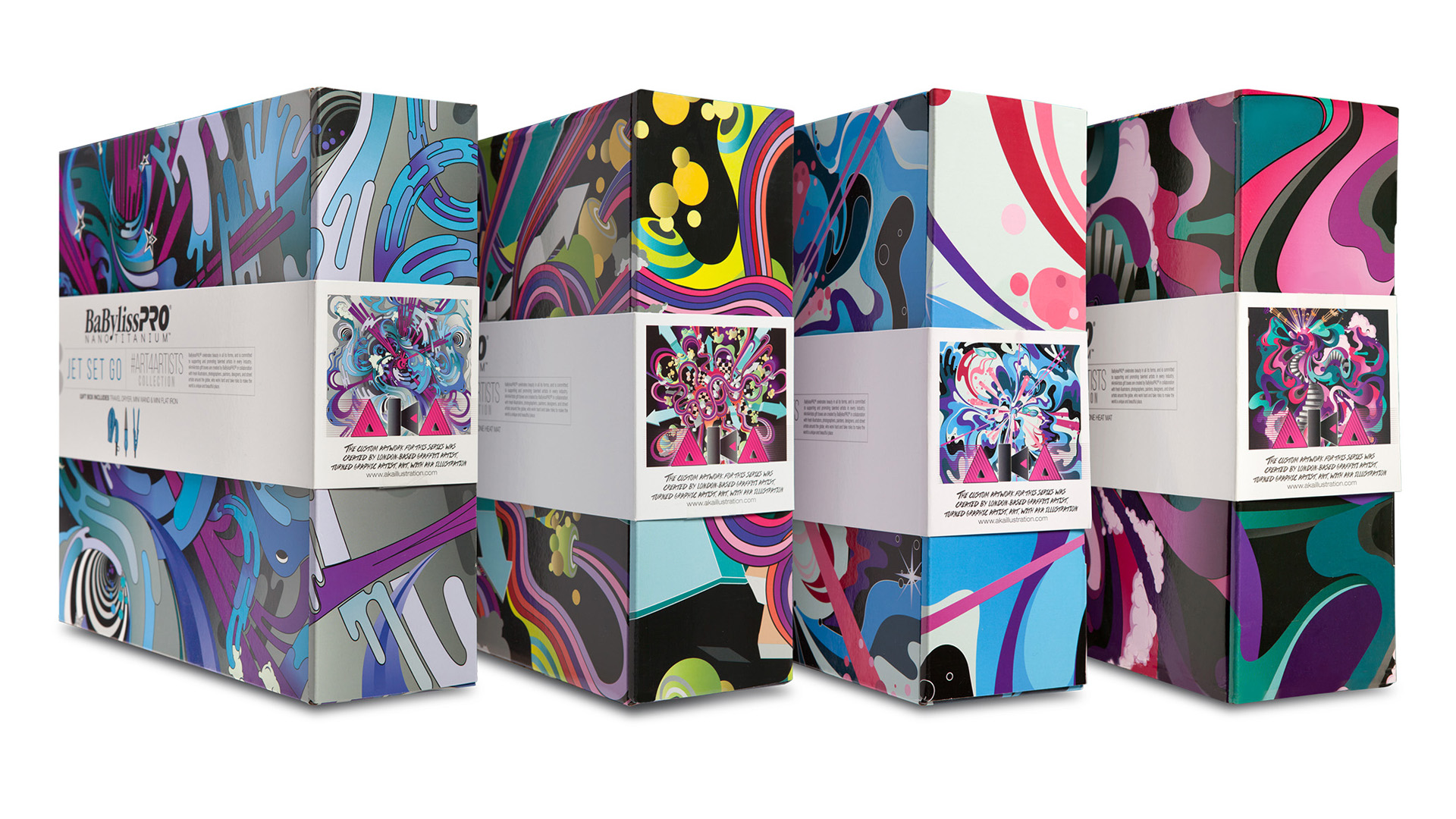 aka illustration - Babyliss limited edition packaging - side of packaging