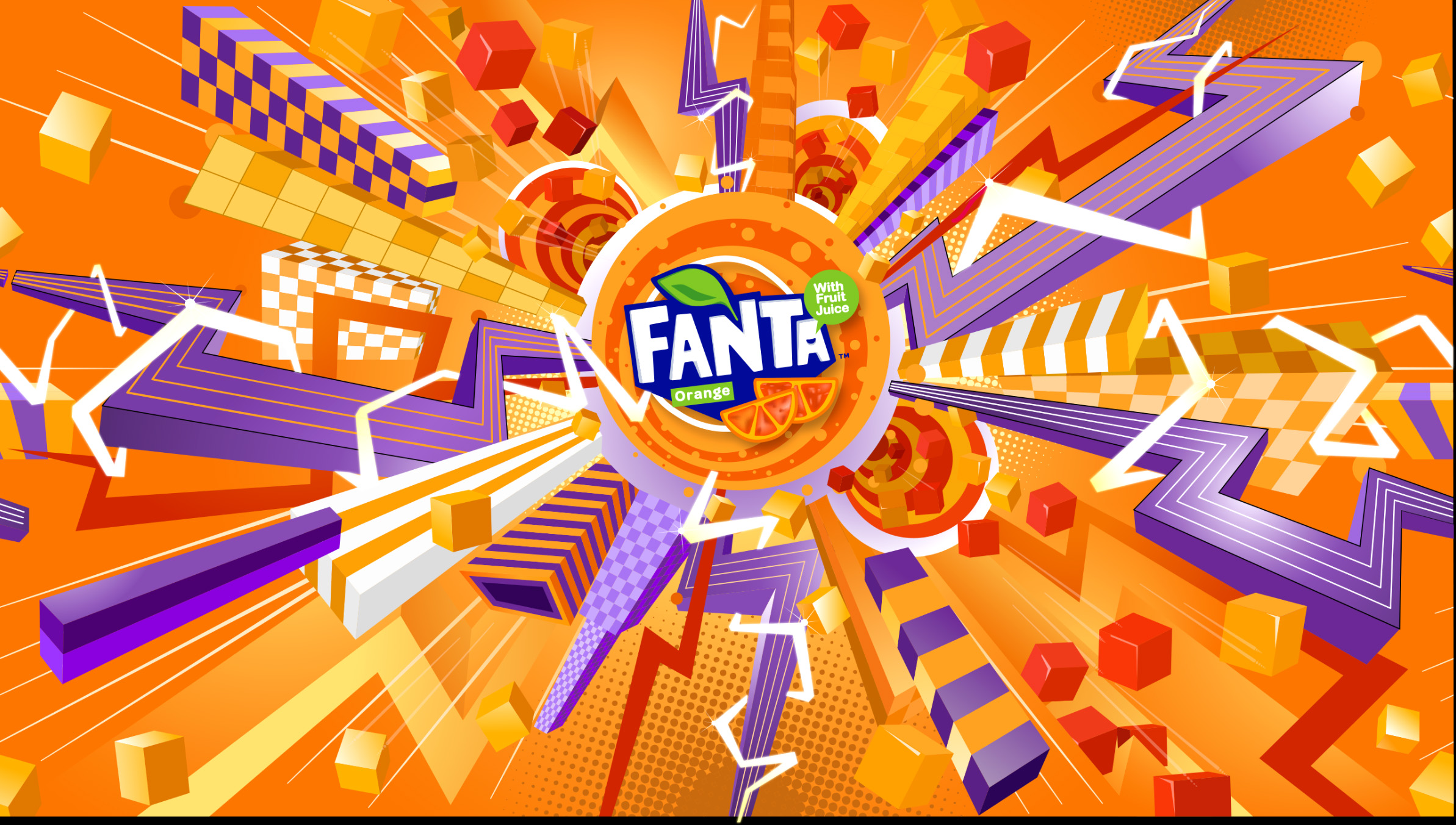 aka illustration - Orange Fanta packaging artwork