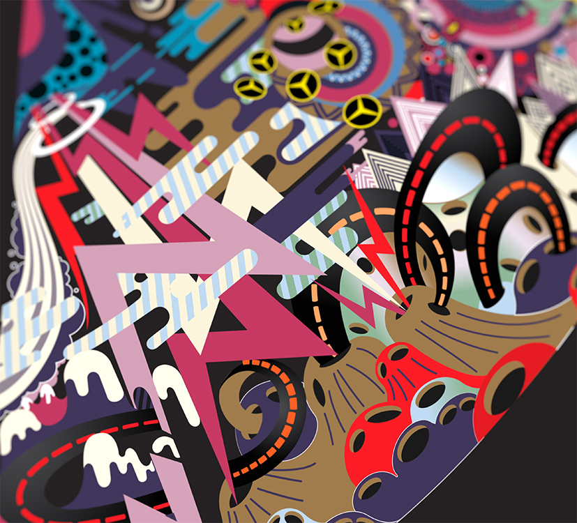 aka illustration - Mercedes badge artwork detail 2