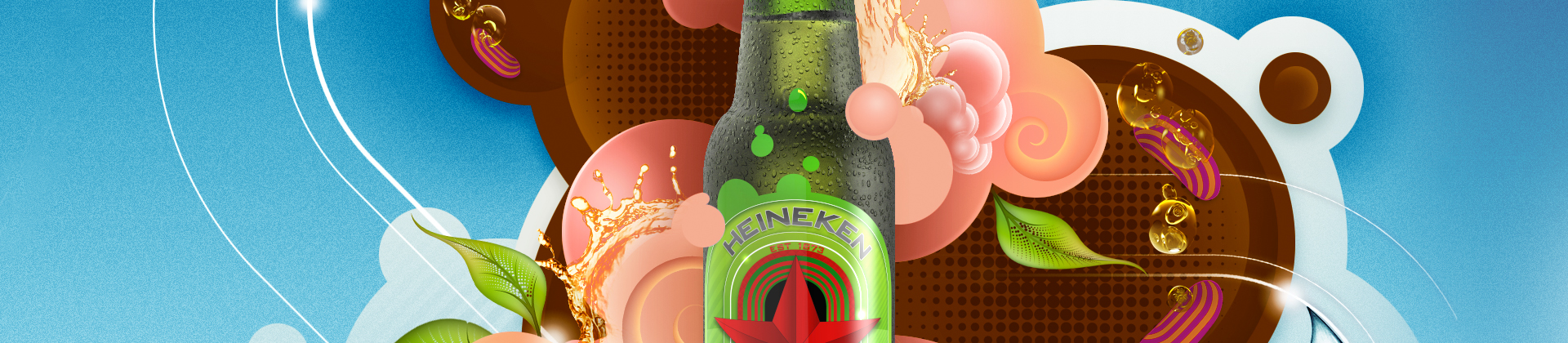 aka illustration - Heineken branding artwork banner