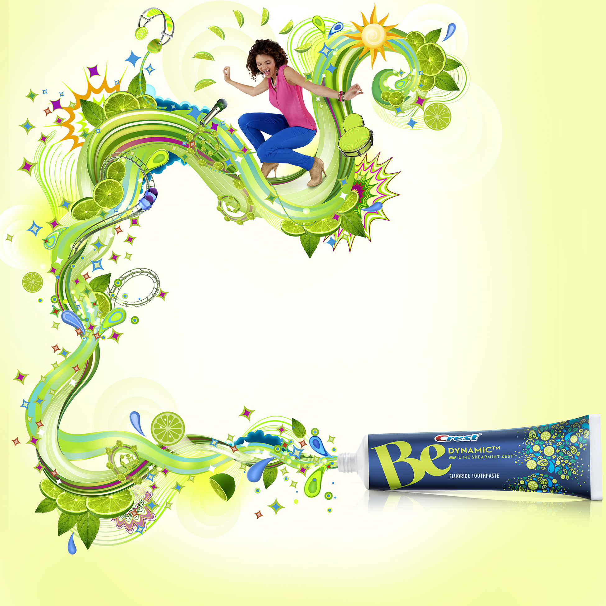 aka illustration - Crest Be Dynamic toothpaste artwork