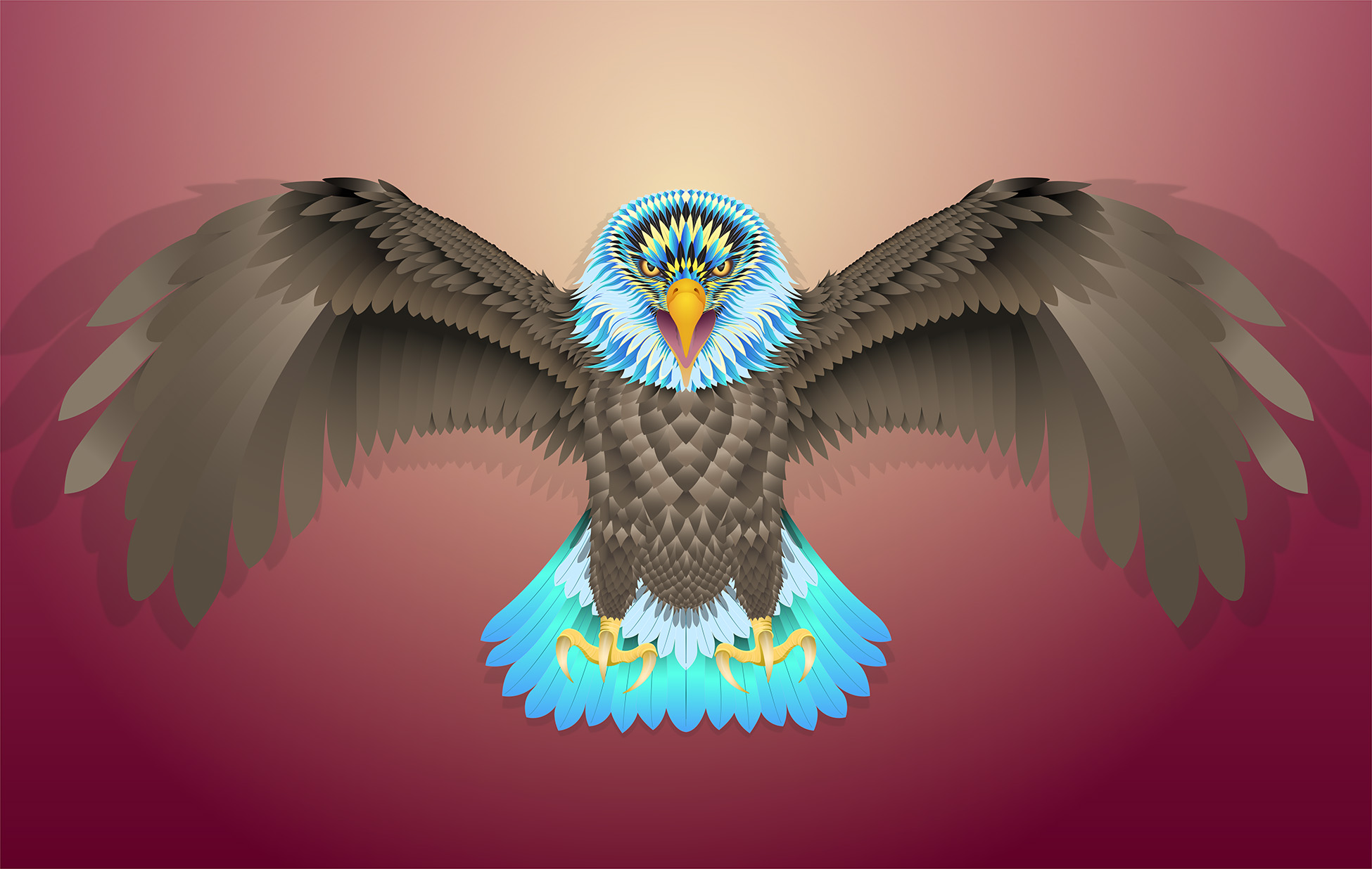 aka illustration - Decal Girl animal artwork - eagle