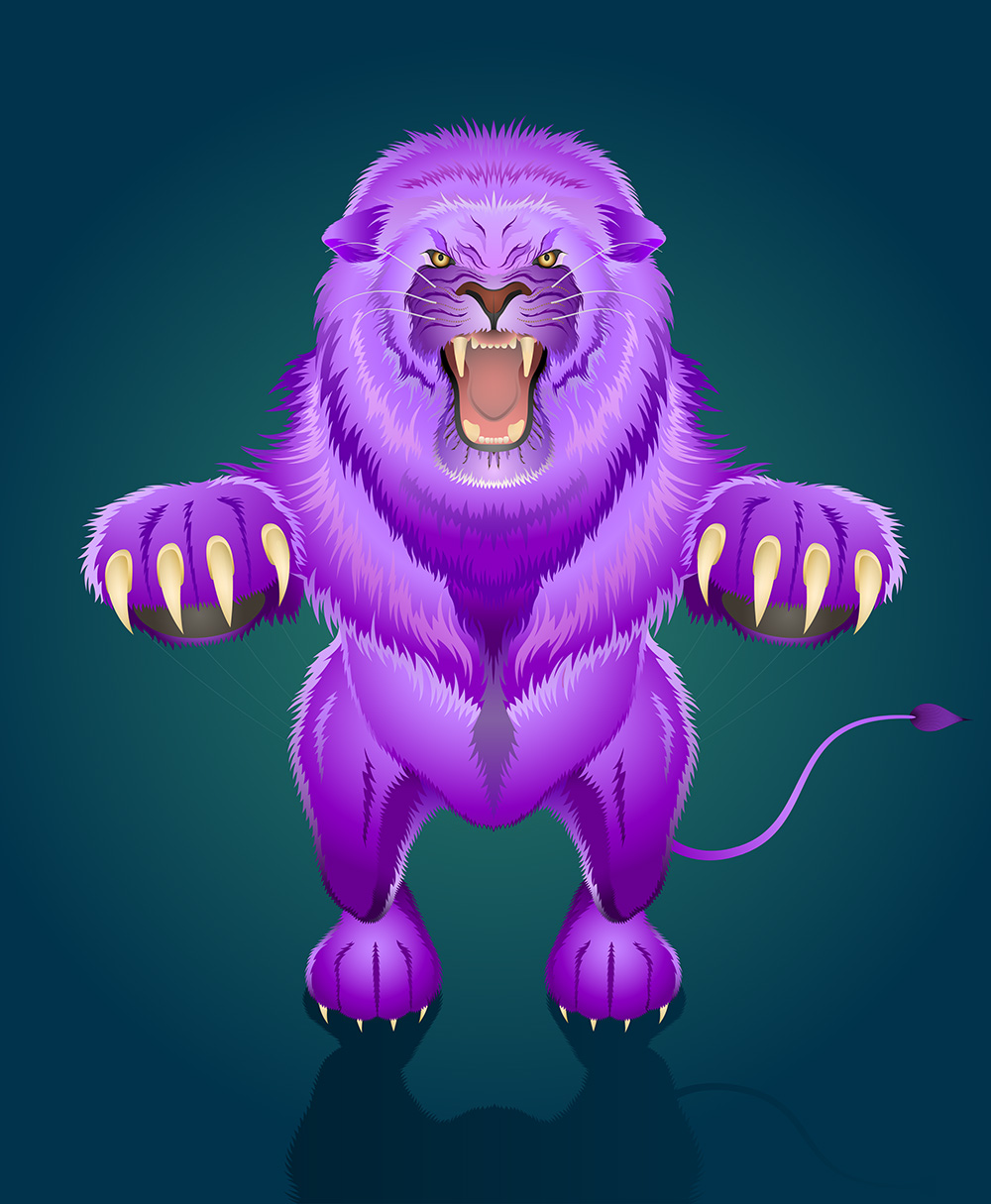 aka illustration - Decal Girl animal artwork - lion