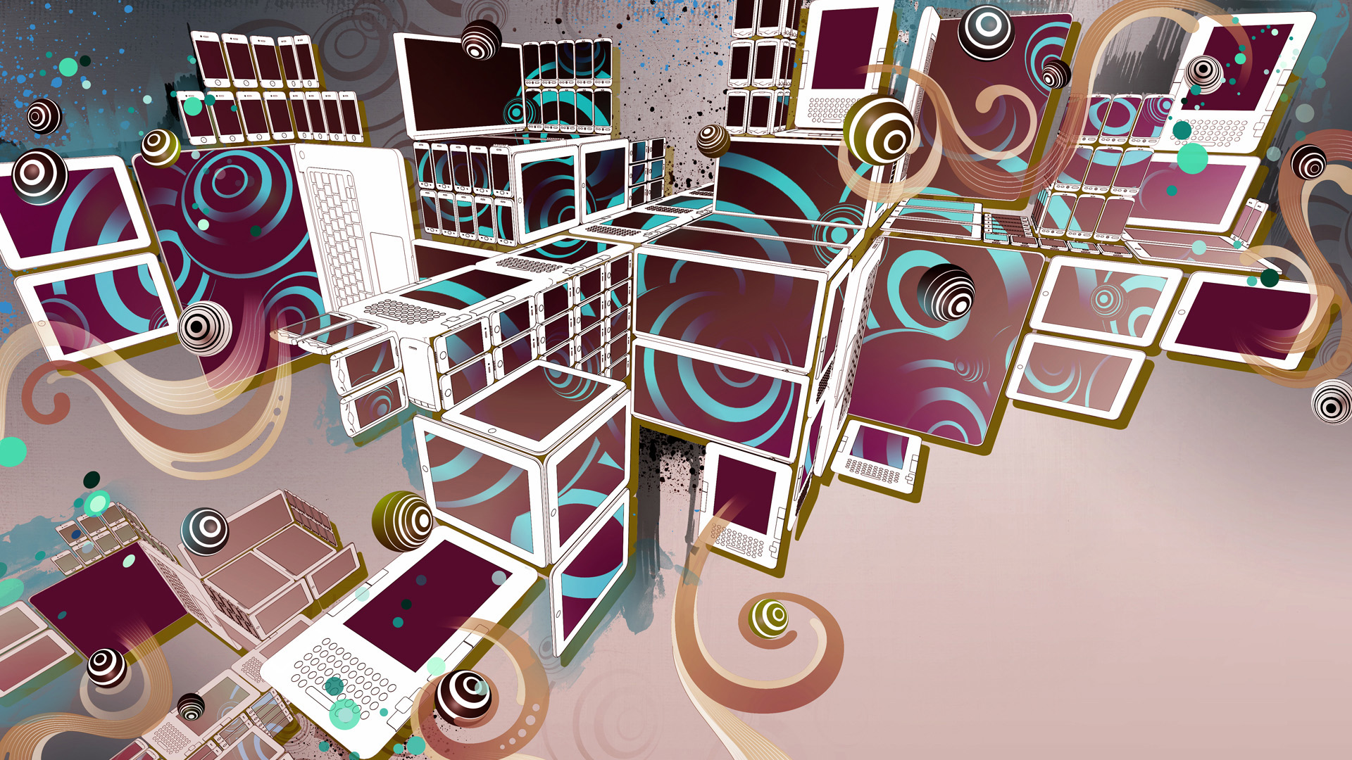 aka illustration - •Net - Responsive web design artwork