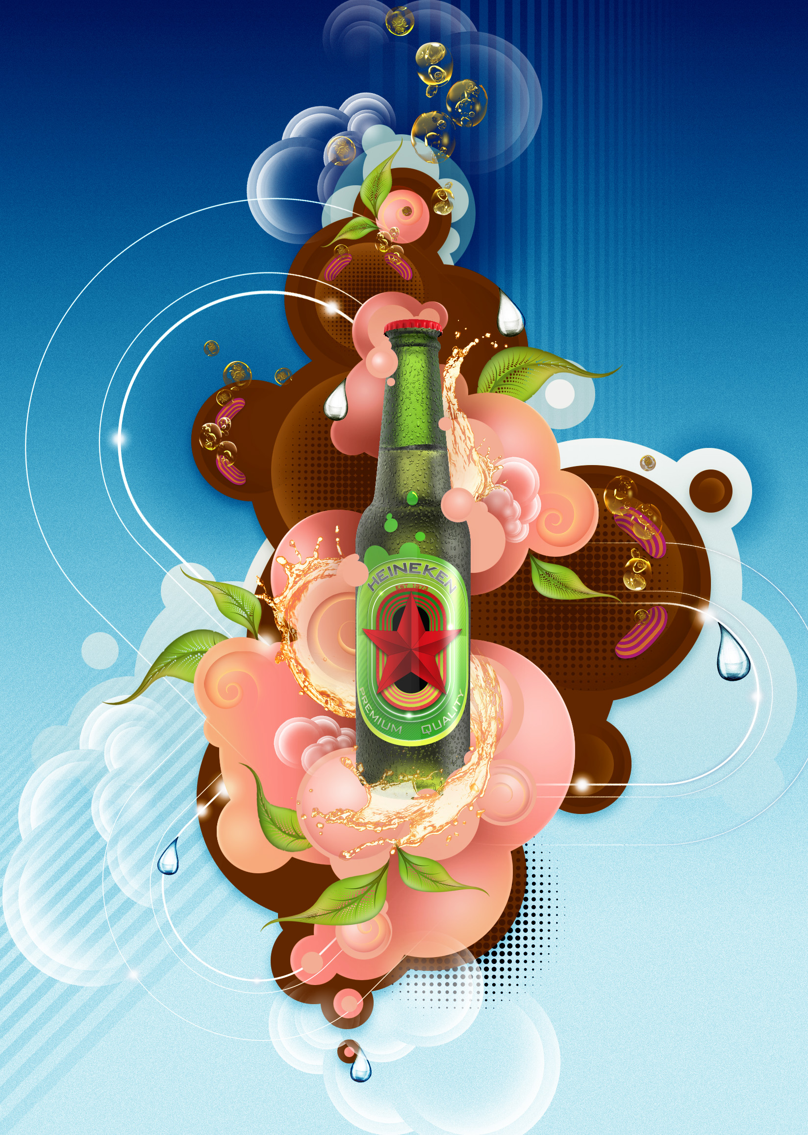 aka illustration - Heineken branding artwork